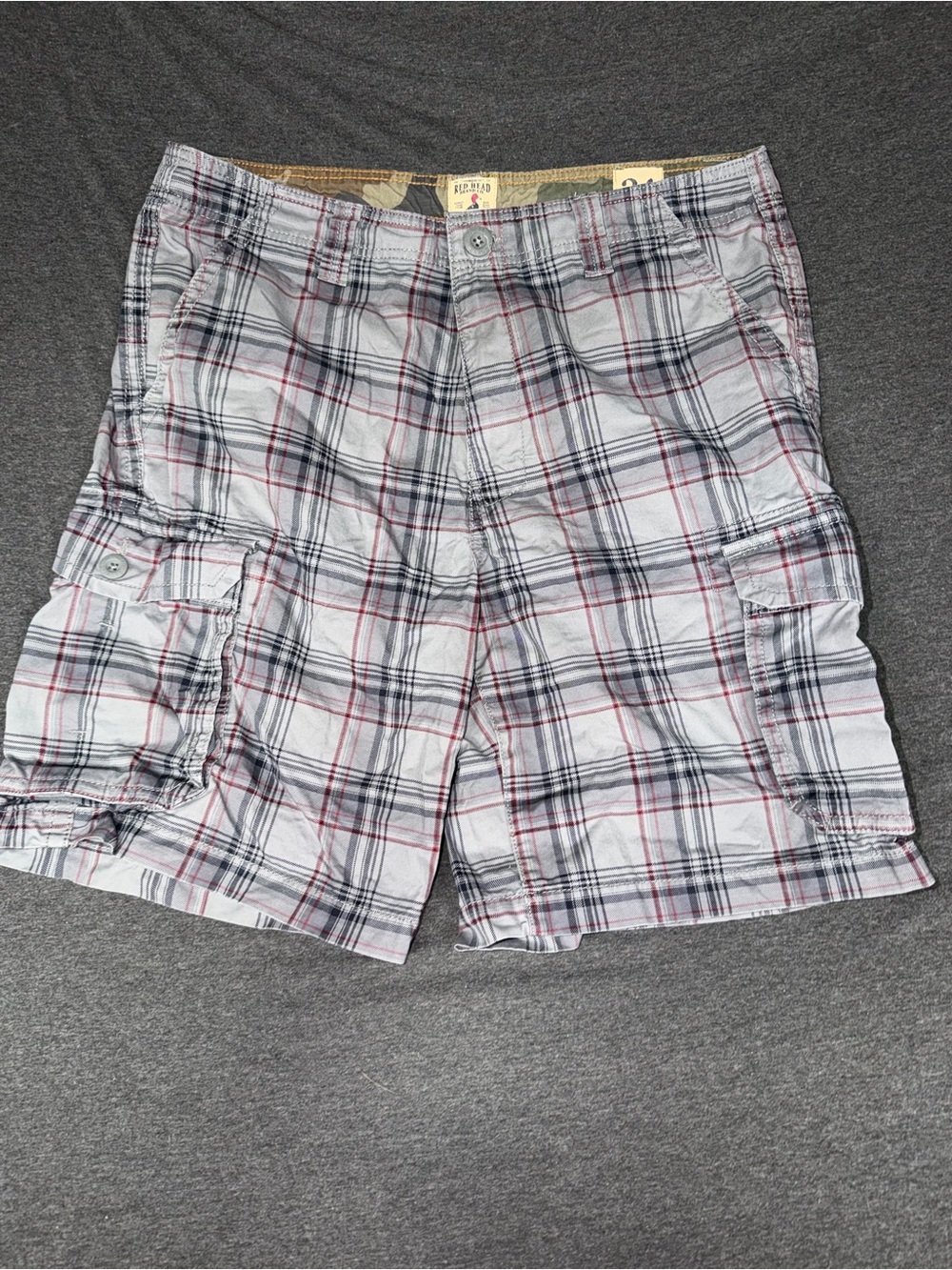 Men's RedHead Plaid Cargo Shorts Size 34